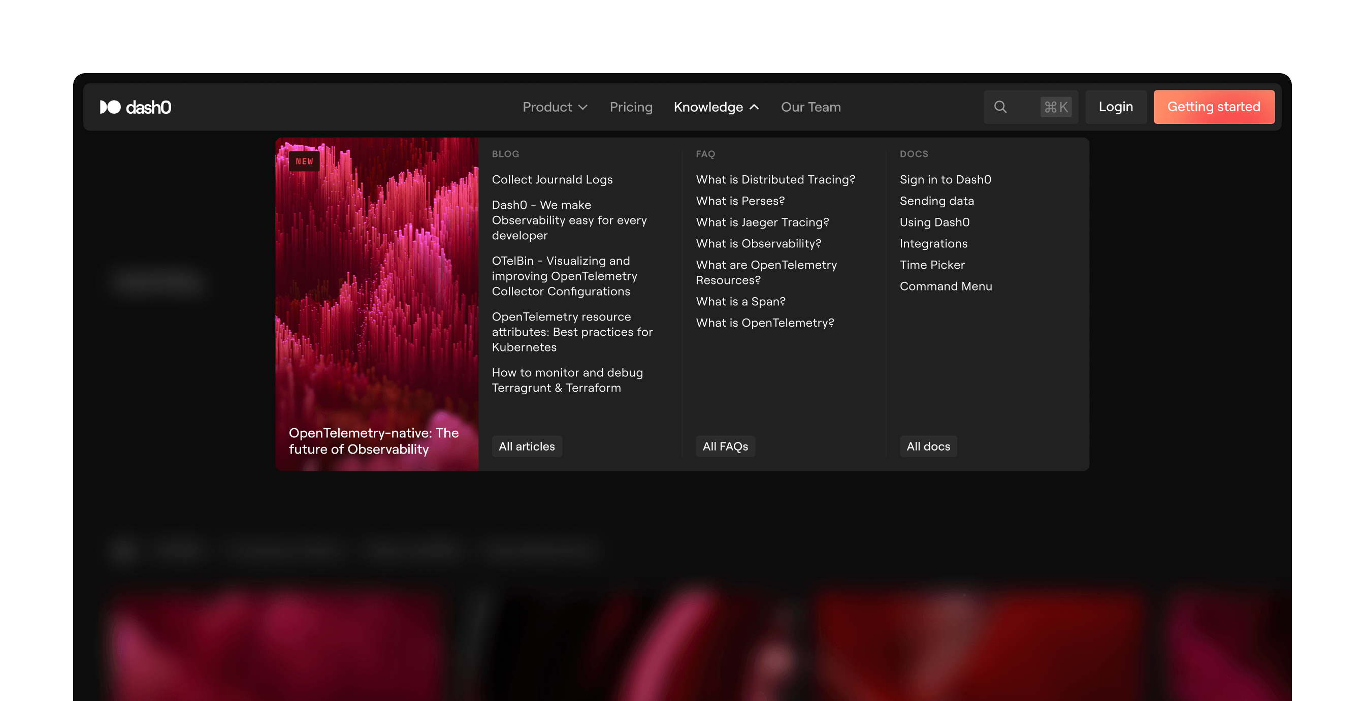 Desktop navigation
